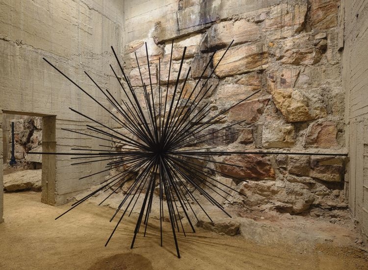 Large sculpture in centre of chamber at the Coal Loader