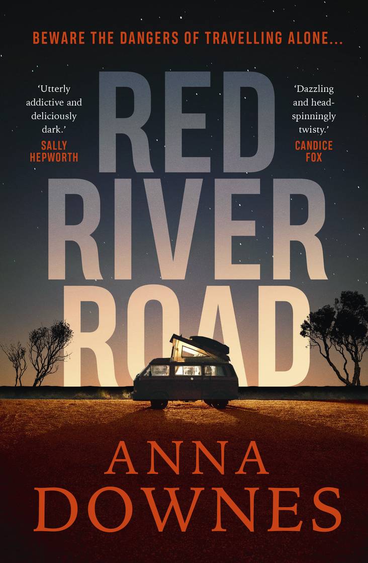 Book cover of van on an isolated road in the country