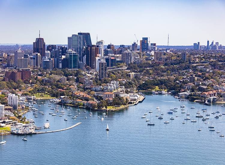 Aerial view of North Sydney