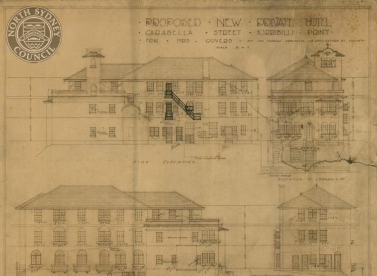 Old building plan for a home
