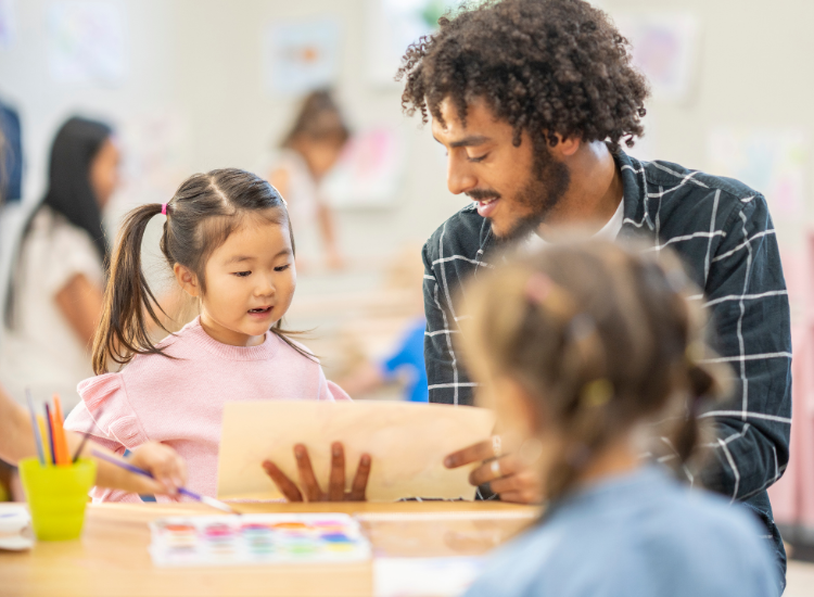 Children doing crafts