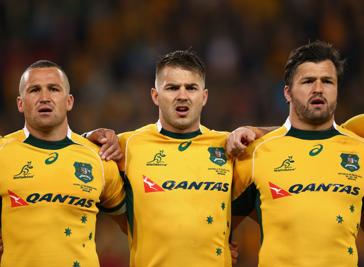 Classic Wallabies players Matt Giteau, Drew Mitchell and Adam Ashley-Cooper