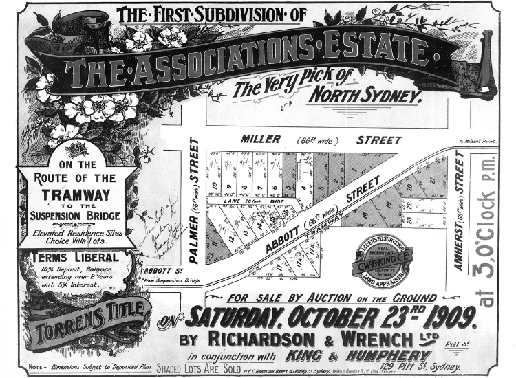 Historical map of North Sydney