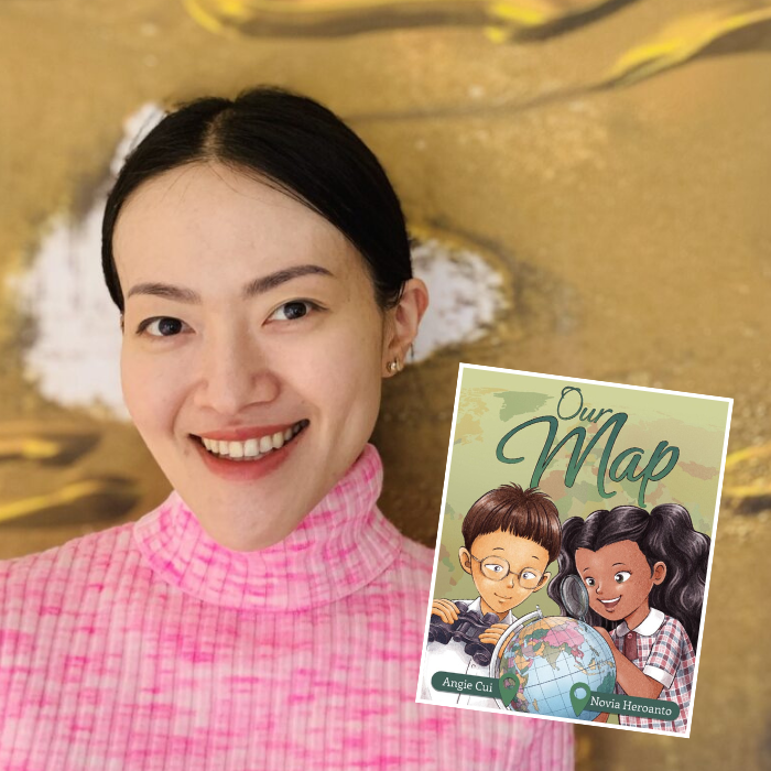 Author Novia Heroanto with her book Our Map.