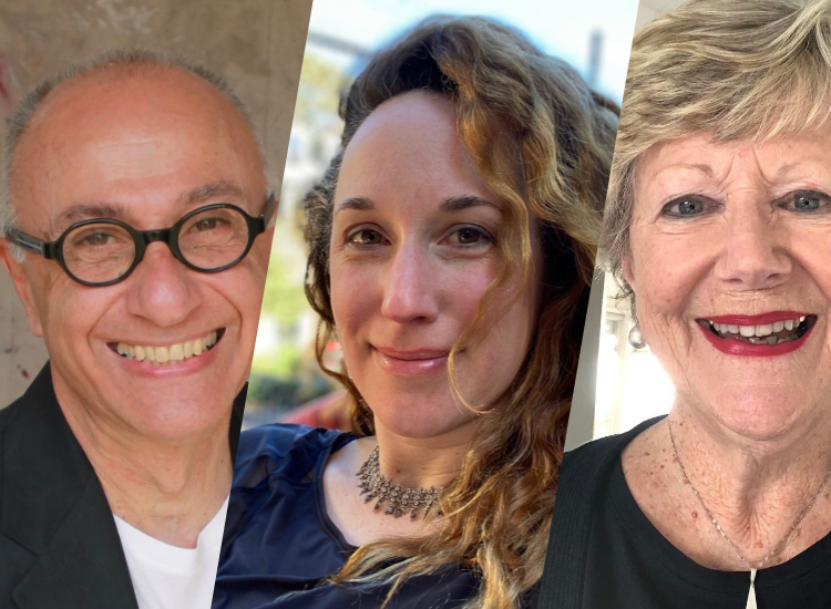 Collage of three author photos
