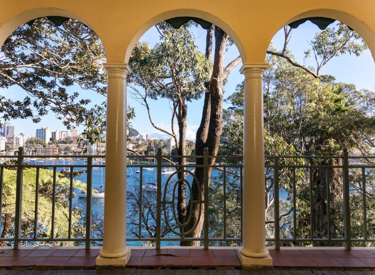 Nutcote view looking out at harbour