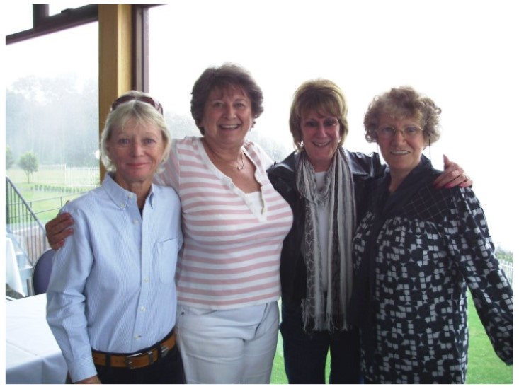 Former tutor Chris McCormick with previous committee members Barbara Anderson, Pauline Constantine and Phyllis Stodick.