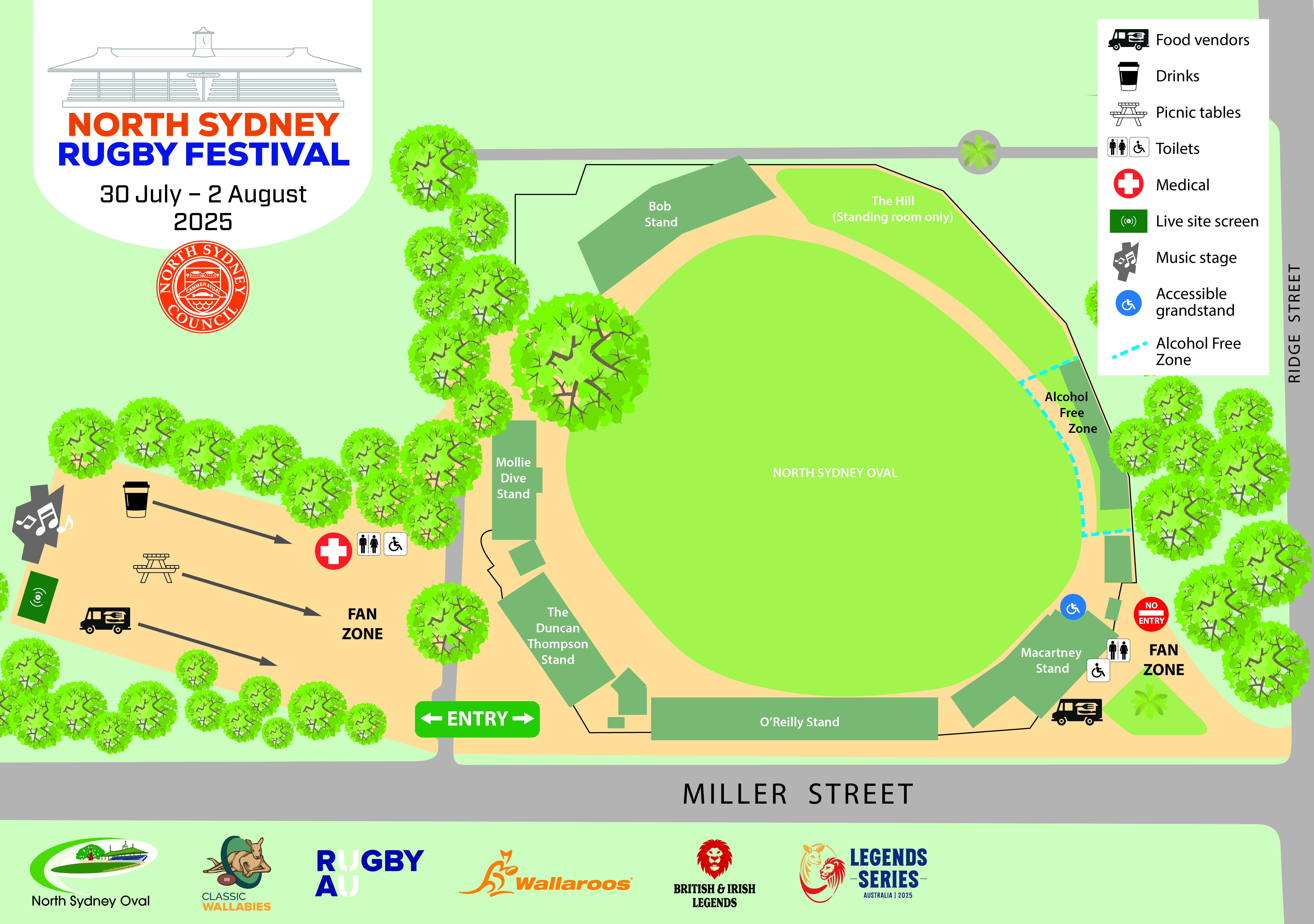 Map of the Rugby Festival event