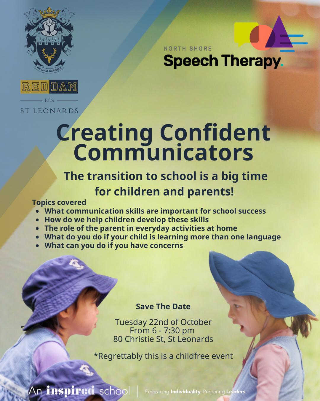 Reddam Early Learning School invites you to a Complimentary Speech Therapy Workshop