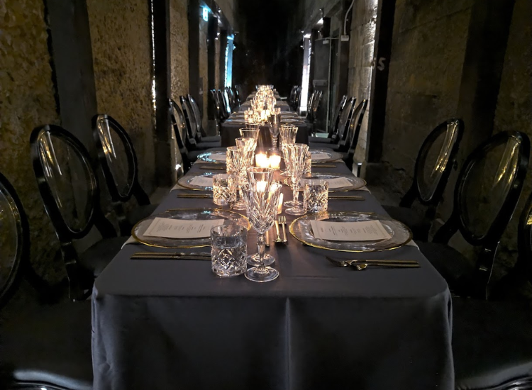 Long table in Tunnel One