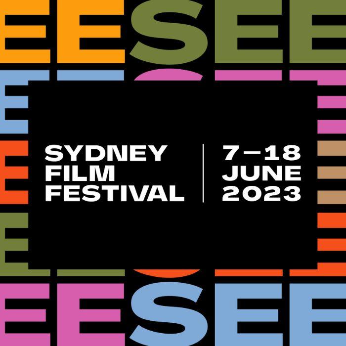 A rainbow graphic displaying "sydney film festival" "7-18 June 2023"