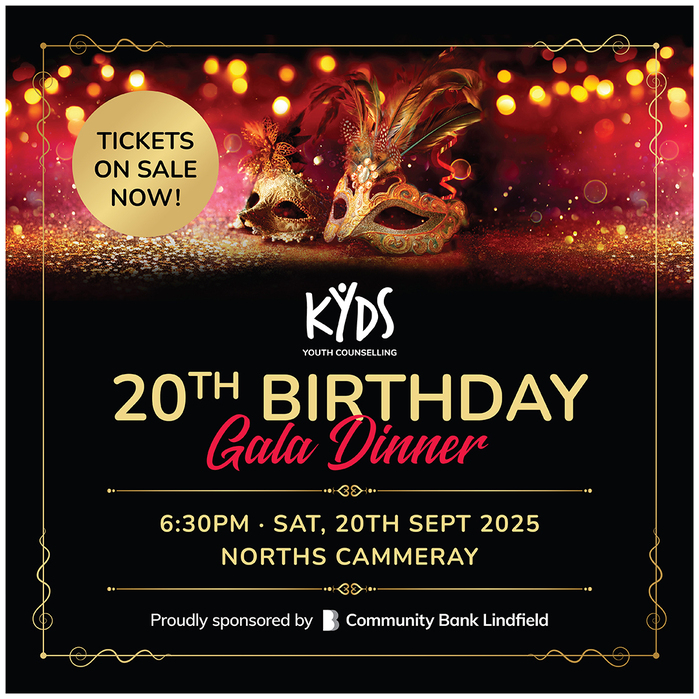 KYDS Youth Counselling 20th Birthday Gala Dinner