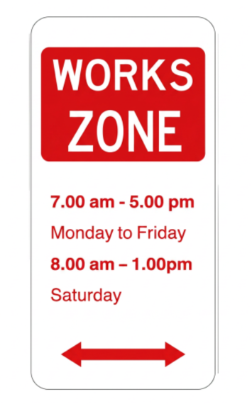 Work zone sign
